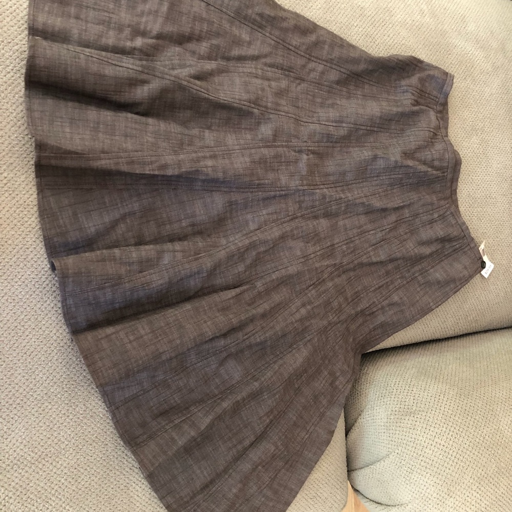 Brown flared skirt